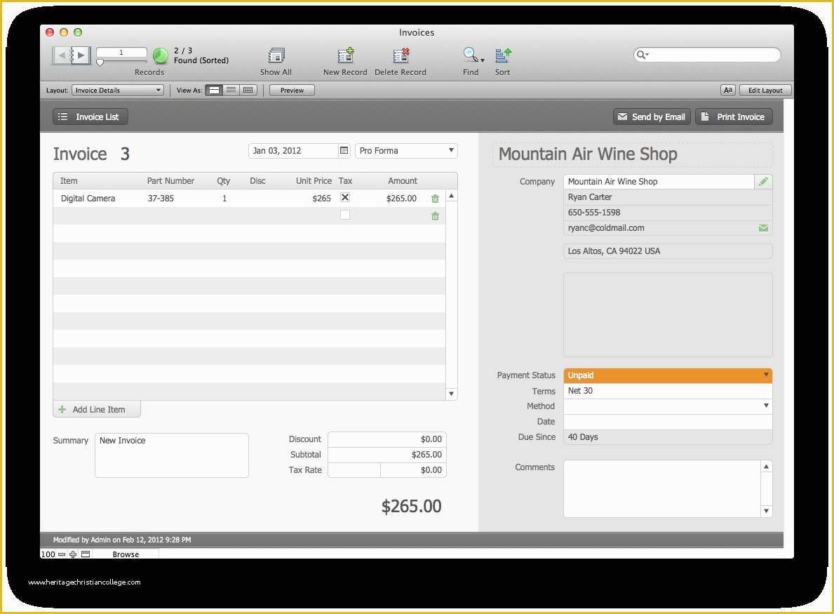 Free Filemaker Templates Mac Of Filemaker Pro Invoice Template Invoice Template Ideas