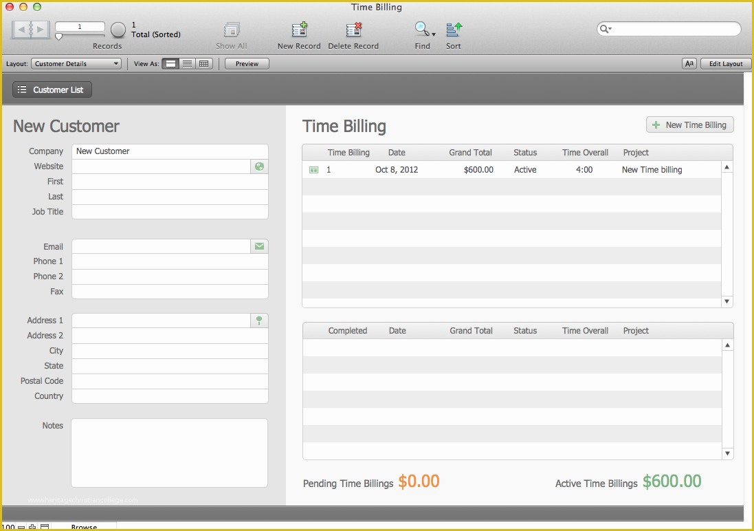 Free Filemaker Templates Mac Of the Mac Fice Time Billing Filemaker Pro 12 Starter