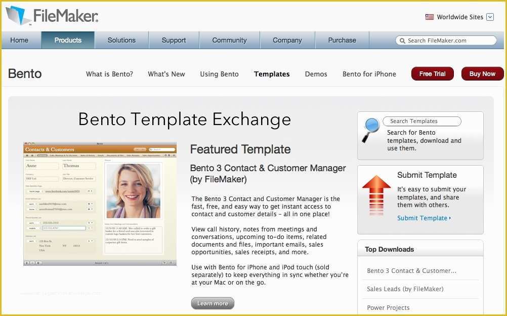 Free Filemaker Templates Of Bento Template Exchange Exceeds 200 000 Downloads