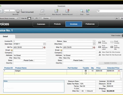 Free Filemaker Templates Of the Mac Fice Free Filemaker solution Invoices