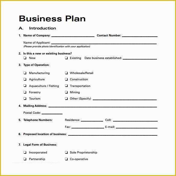 Free Fillable Business Plan Template Of Bussines Plan Template 17 Download Free Documents In
