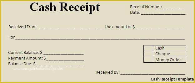 Free Fillable Cash Receipt Template Of 5 Cash Receipt Templates Excel Pdf formats