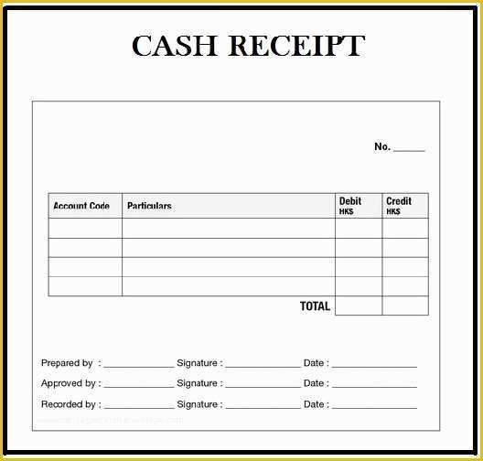 Free Fillable Cash Receipt Template Of Customizable Cash Receipt Template In Word Excel and Pdf