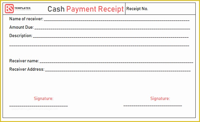 Free Fillable Cash Receipt Template Of Payment Receipt Template – Free Simple Word Excel