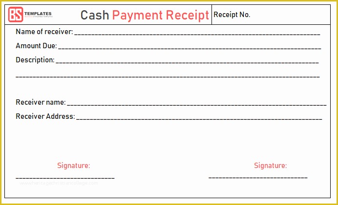 Free Fillable Cash Receipt Template Of Payment Receipt Template – Free Simple Word Excel