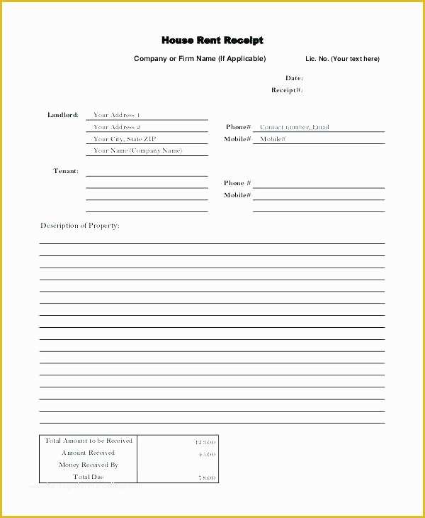 Free Fillable Cash Receipt Template Of Printable Cash Receipts – Samplethatub
