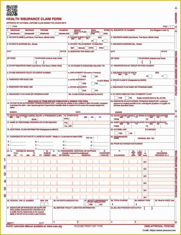 Free Fillable Cms 1500 Template Of Accident Insurance Claim form Template Templates