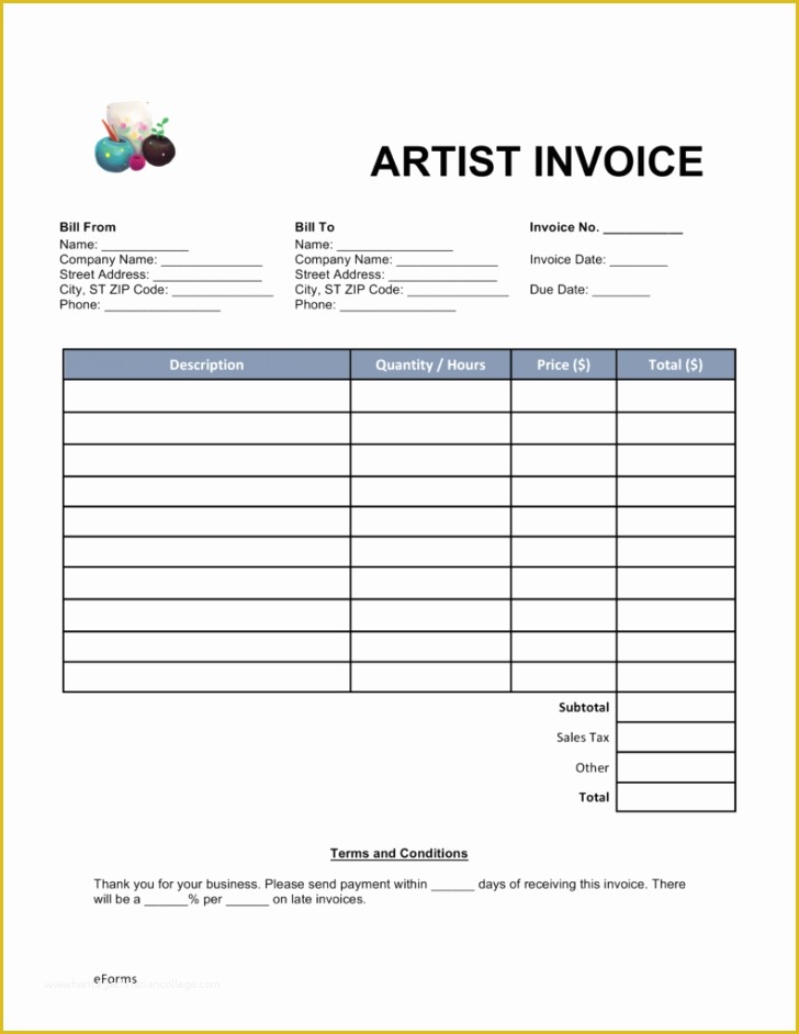 Free Fillable Commercial Invoice Template Of Free Fillable Mercial Invoice Template Archives