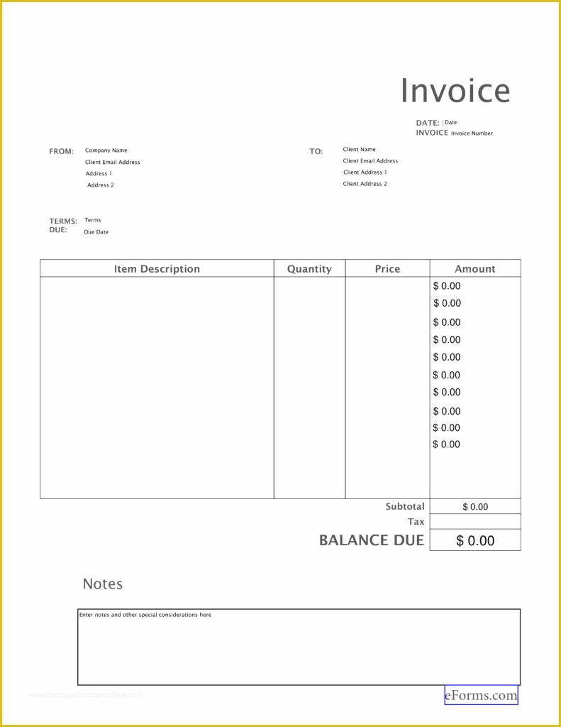 Free Fillable form Templates Of Free Blank Invoice Templates Pdf