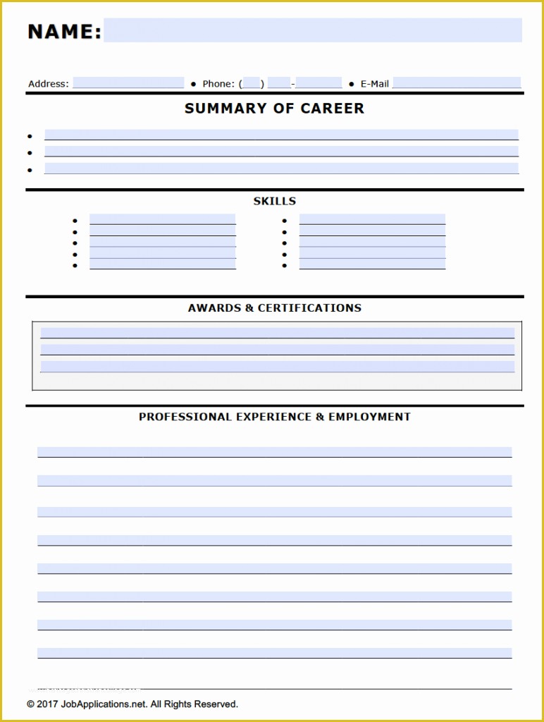 Free Fillable form Templates Of Free Fillable Job Application forms In Adobe Pdf and Ms