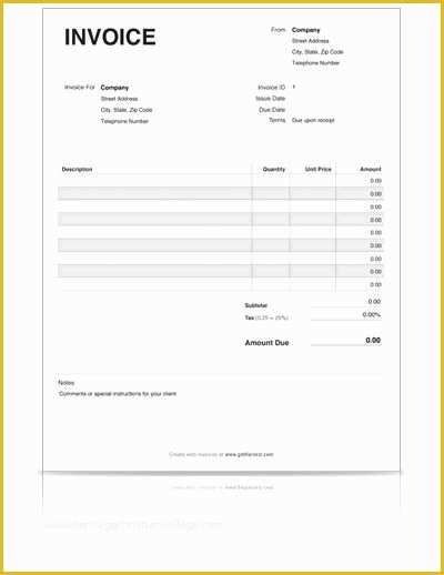 Free Fillable form Templates Of Invoice Template Pdf