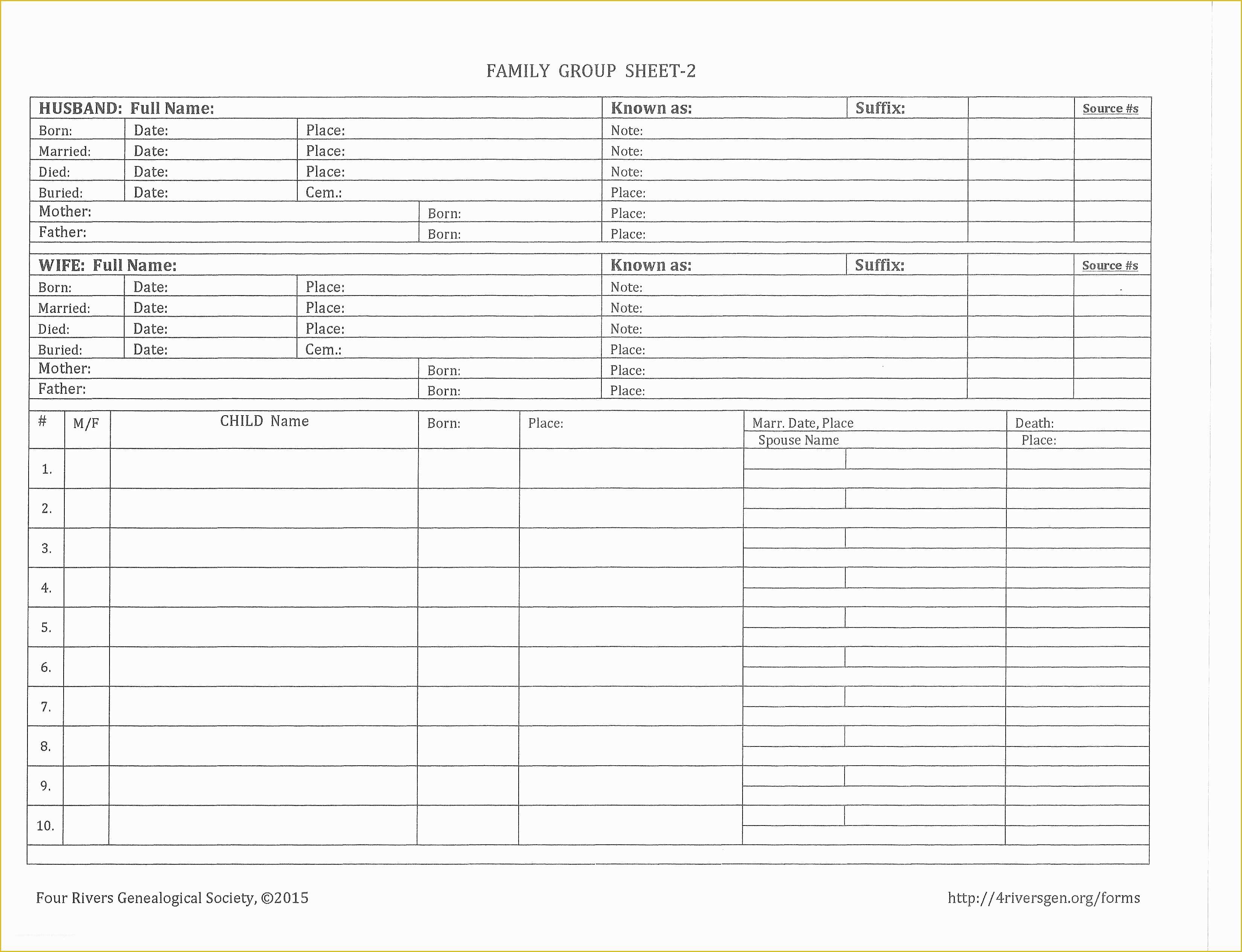 Free Fillable form Templates Of Sheet Family Group Template form Fillable Free Genealogy