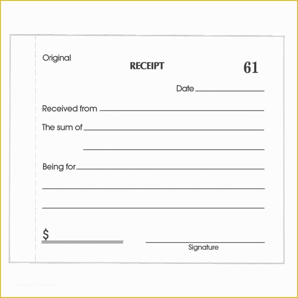 Fillable Receipt Form Template