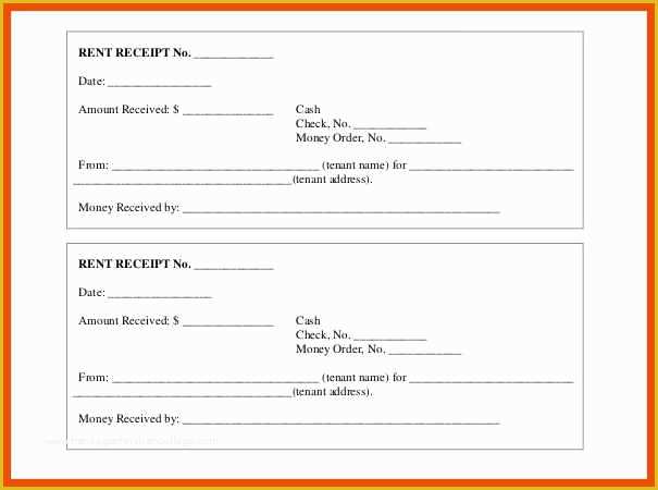 Free Fillable Receipt Template Of 8 9 Rent Receipt Template