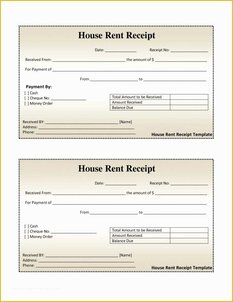 Free Fillable Receipt Template Of General Free Fillable Rent Receipt Resume Templates