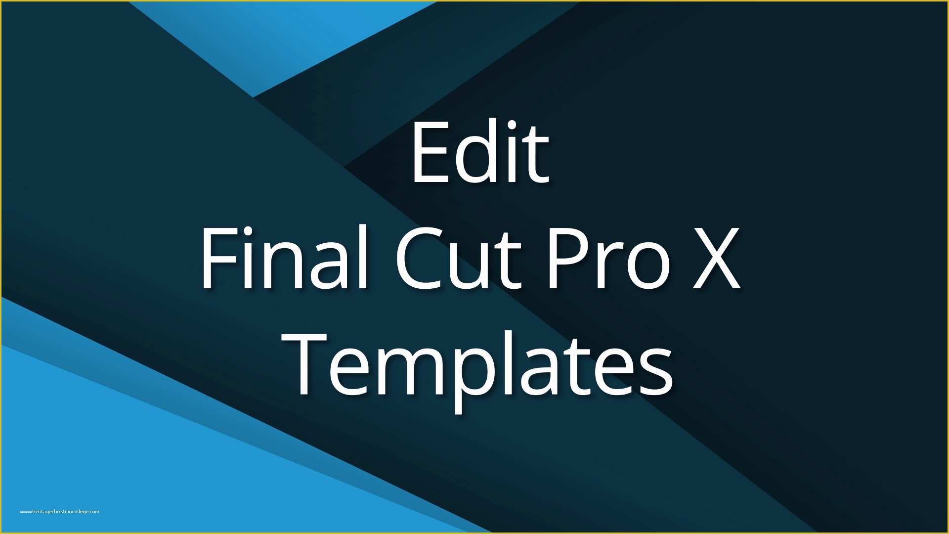 Free Final Cut Pro Templates Of 3 Edit Final Cut Templates Video Tutorial