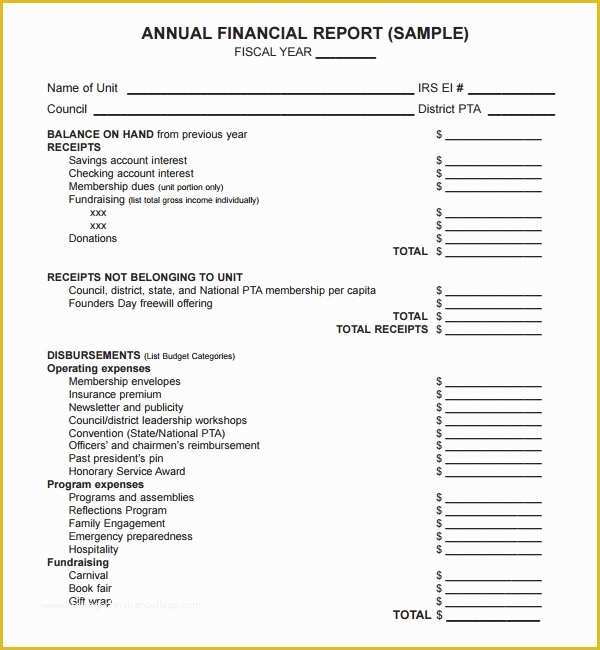Free Financial Report Template Of 10 Annual Financial Report Templates