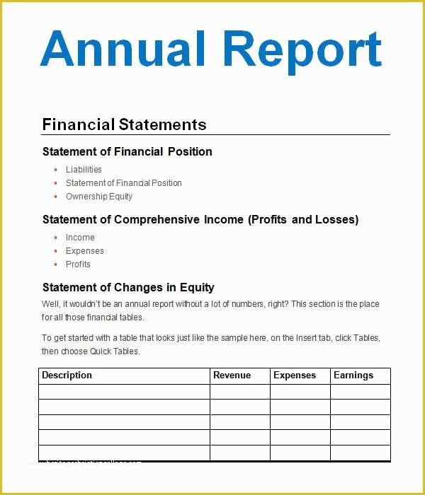 Free Financial Report Template Of 19 Annual Report Templates to Download for Free