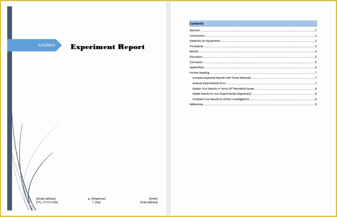 Free Financial Report Template Of Annual Report Template Word Example Mughals