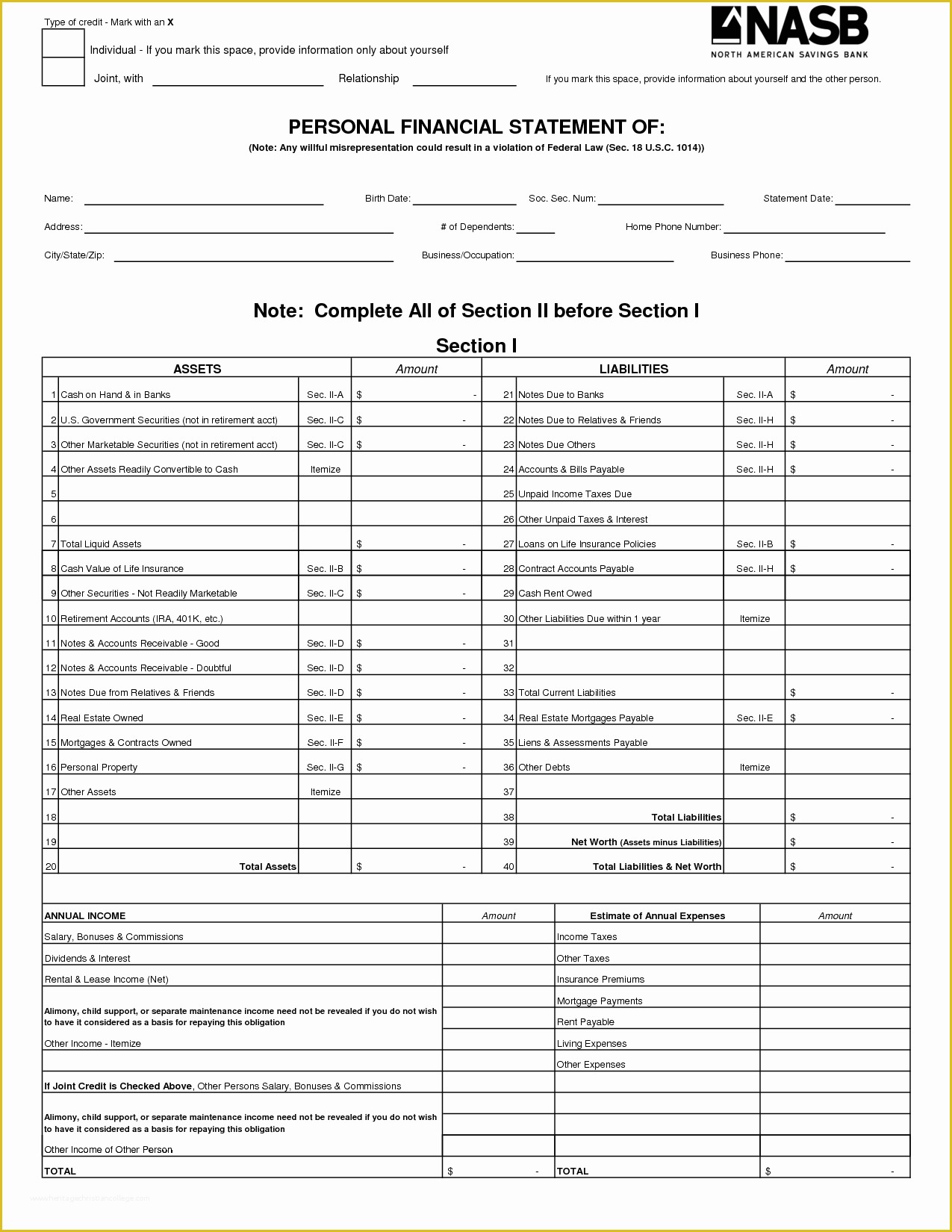 Free Financial Report Template Of Free Printable Personal Financial Statement