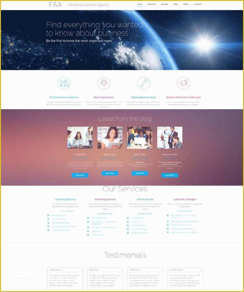 Free Financial Website Templates Of 15 Best Website Templates for Financial Advisors
