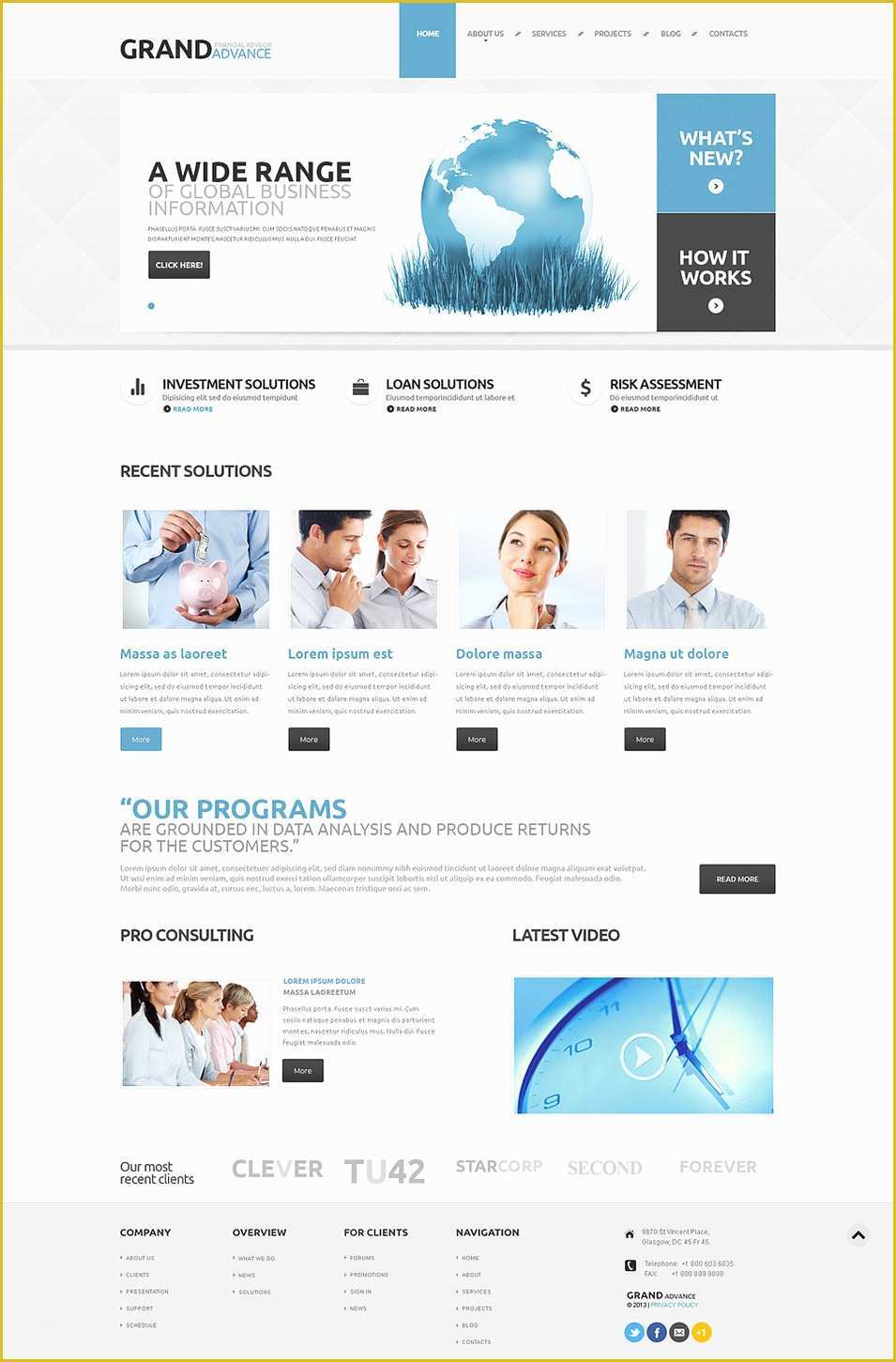 Free Financial Website Templates Of 17 Best Financial Advisor Website Templates