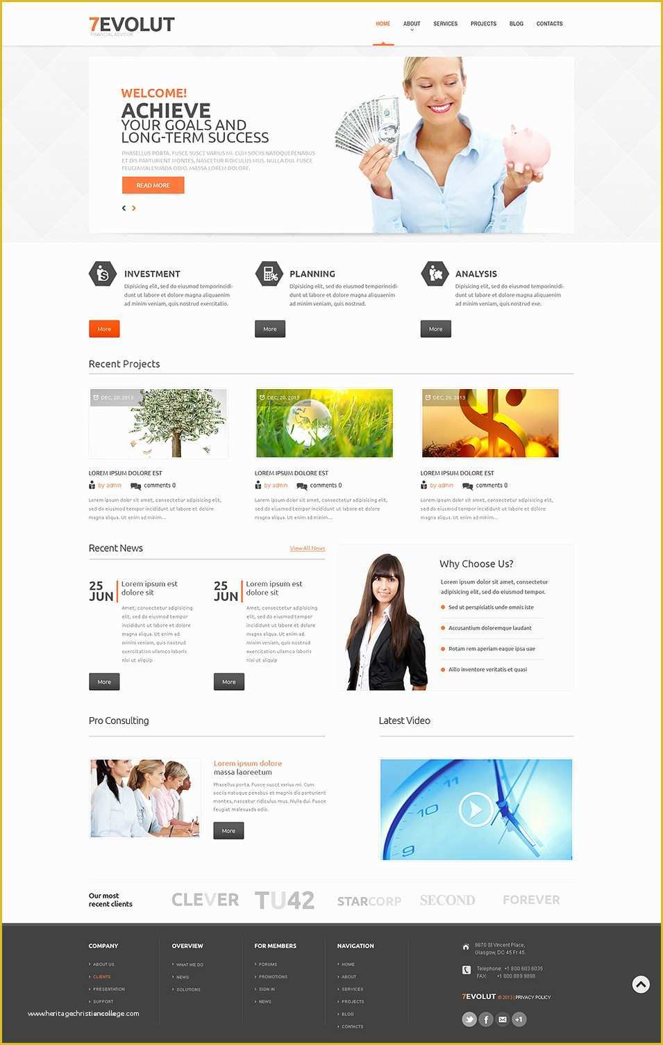 Free Financial Website Templates Of 17 Best Financial Advisor Website Templates