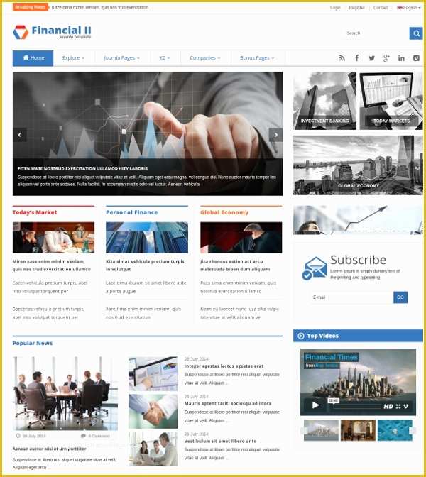 Free Financial Website Templates Of 24 Financial Website themes & Templates