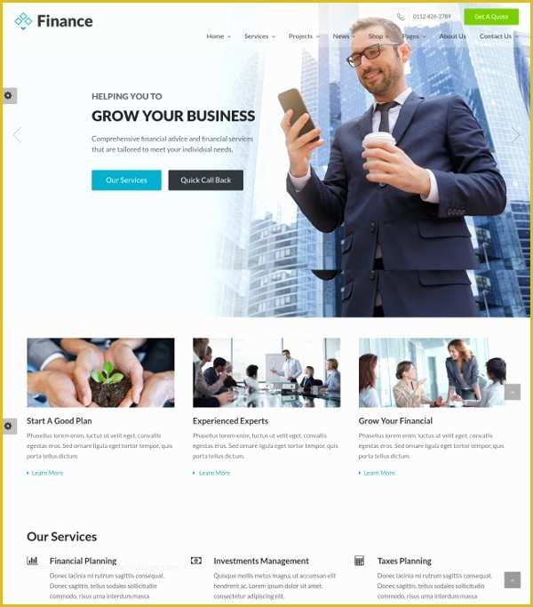 Free Financial Website Templates Of 24 Financial Website themes & Templates