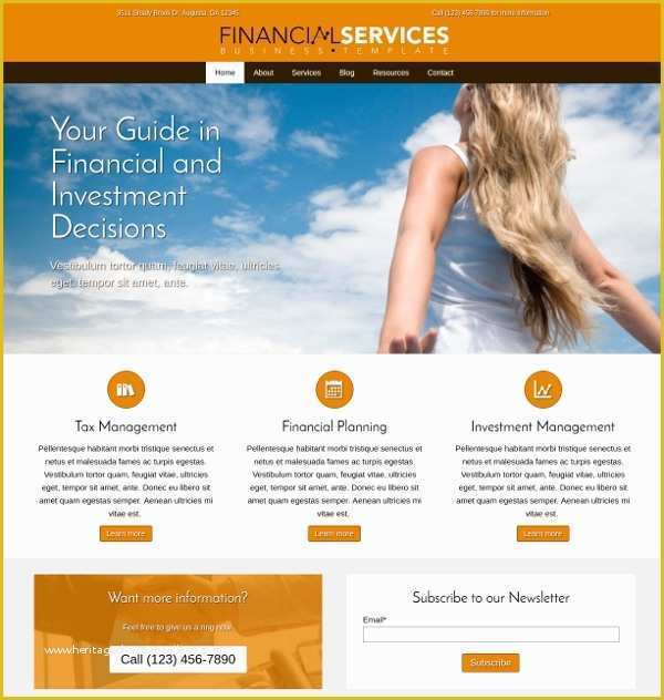 Free Financial Website Templates Of 24 Financial Website themes & Templates