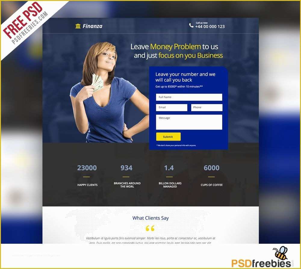 Free Financial Website Templates Of Download Finance and Banking Landing Page Free Psd