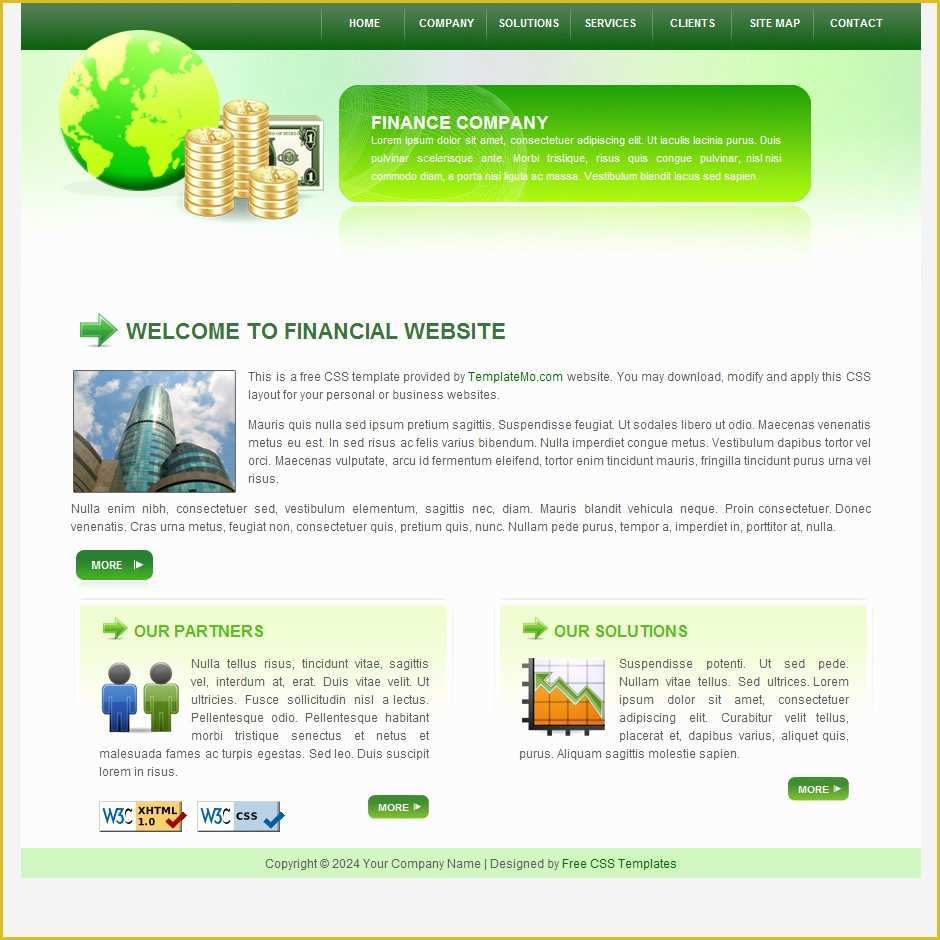 Free Financial Website Templates Of Free Template 059 Finance