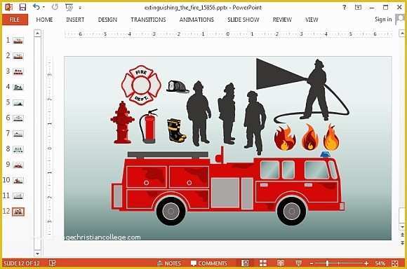 Free Fire Department Website Templates Of Animated Fire Brigade Powerpoint Templates