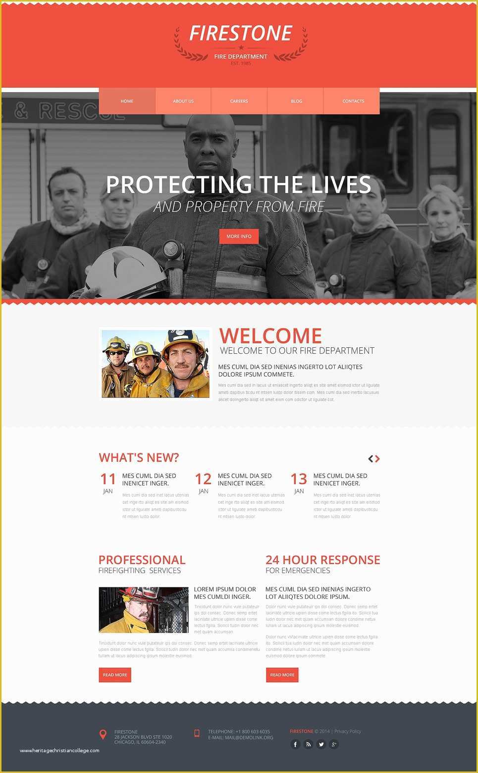 Free Fire Department Website Templates Of Fire Department Responsive Website Template