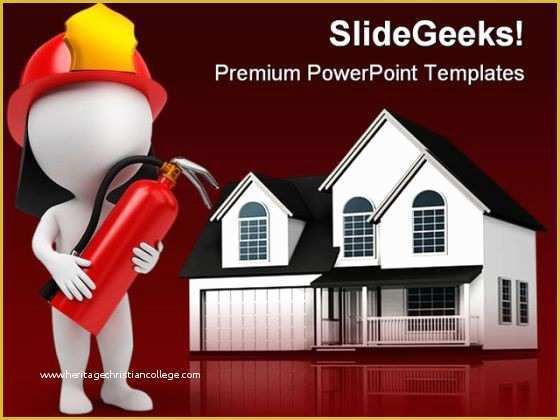 Free Fire Department Website Templates Of Fire Man and Home Realestate Powerpoint Backgrounds and
