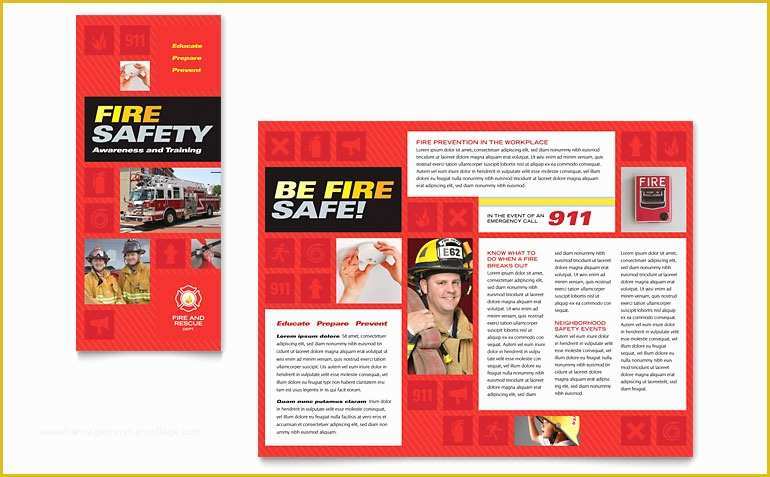 Free Fire Department Website Templates Of Fire Safety Brochure Template Word &amp; Publisher