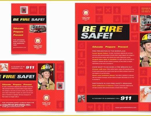Free Fire Department Website Templates Of Fire Safety Flyer &amp; Ad Template Word &amp; Publisher