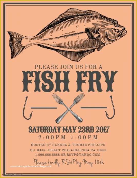 Free Fish Fry Flyer Template Of Copy Of Fish Fry