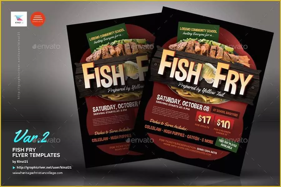 Free Fish Fry Flyer Template Of Fish Fry Flyer Templates by Kinzi21