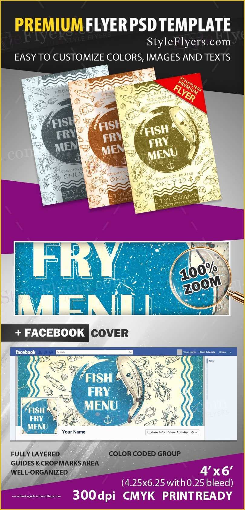 Free Fish Fry Flyer Template Of Fish Fry Menu Psd Flyer Template Styleflyers
