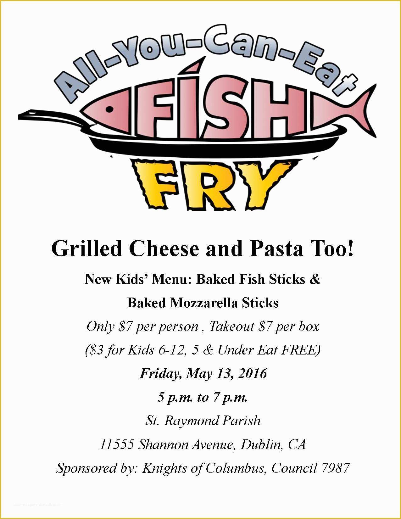 Free Fish Fry Flyer Template Of St Raymond Catholic Church – Next Fish Fry – May 13th 2016