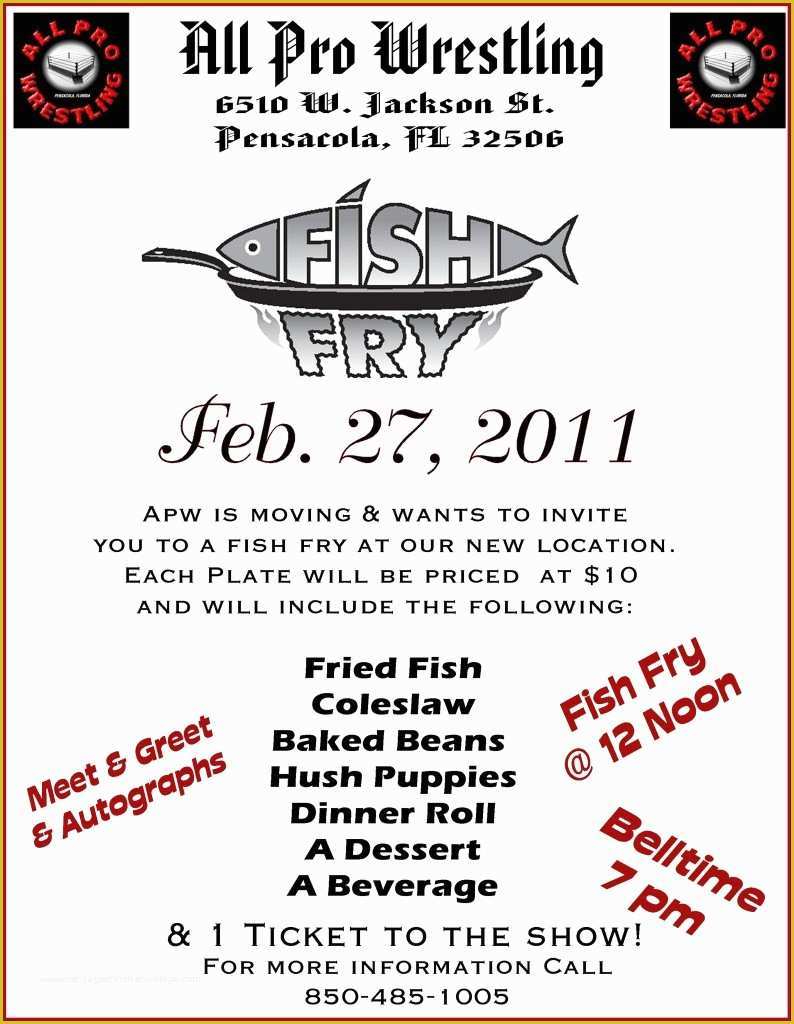 Free Fish Fry Flyer Template Of Wrestling News Center Results From the February 27th All