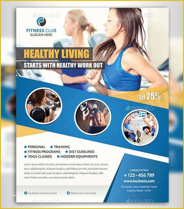 Free Fitness Flyer Template Publisher Of 63 Fitness Flyer Examples Psd Ai Eps Word formats