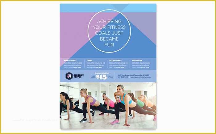 Free Fitness Flyer Template Publisher Of Aerobics Center Flyer Template Design