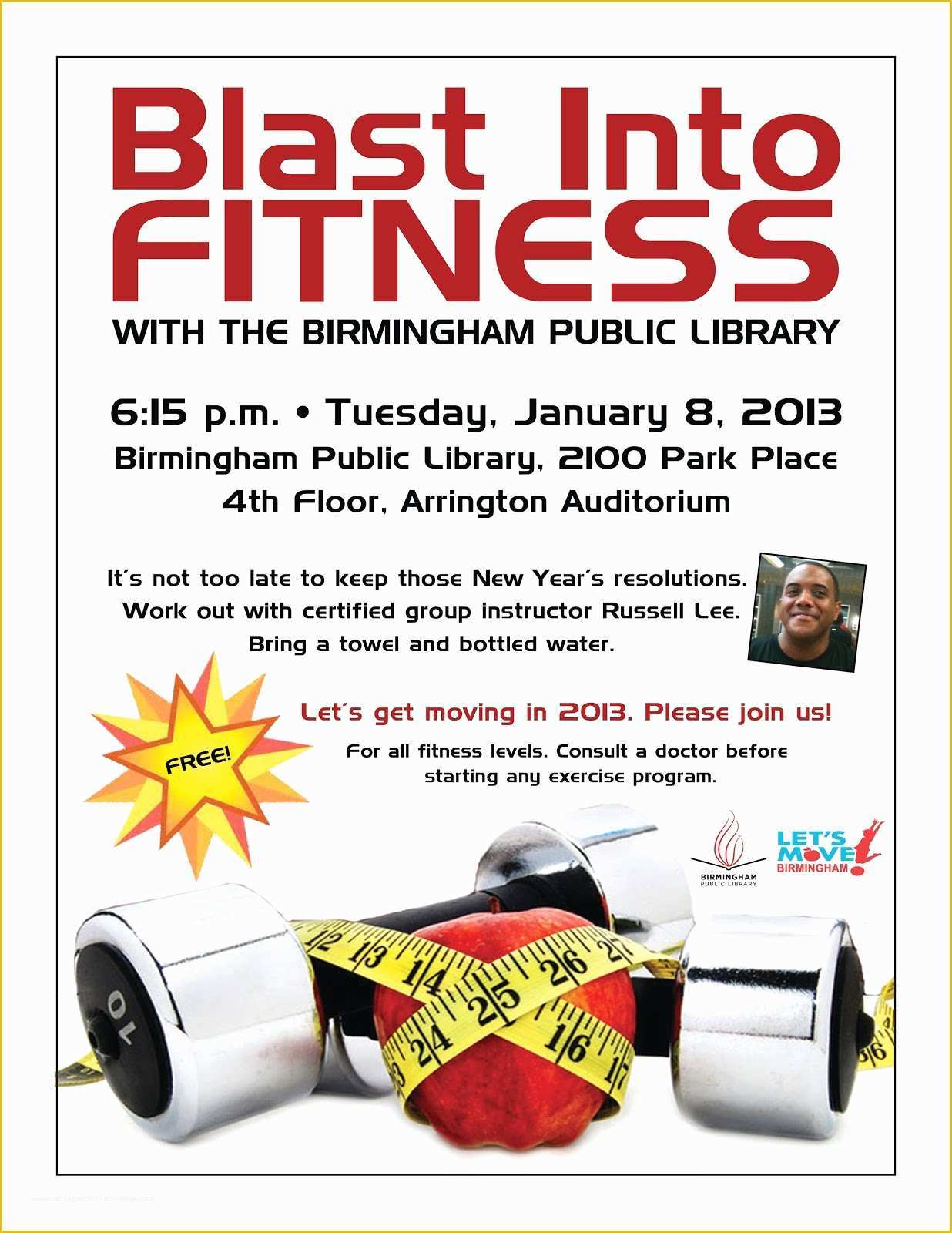 Free Fitness Flyer Template Publisher Of Birmingham Public Library Blast Into Fitness with A Free