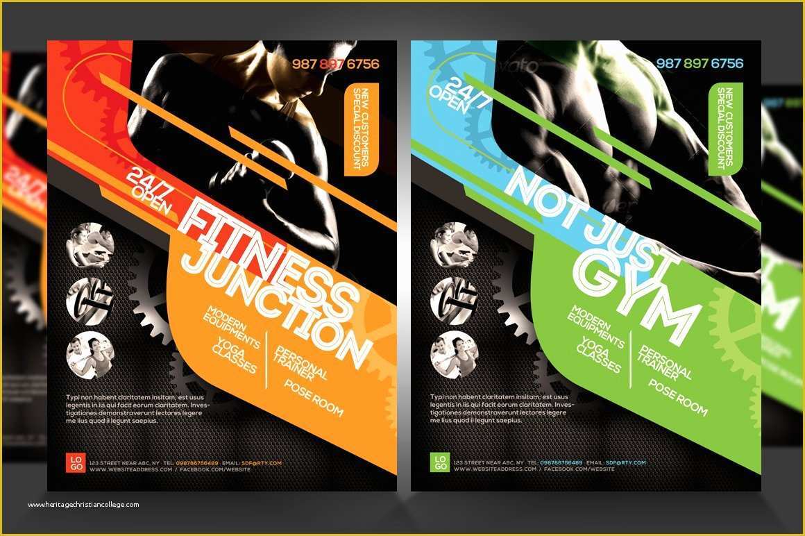 Free Fitness Flyer Template Publisher Of Fitness Flyer Gym Flyer V5 Flyer Templates Creative