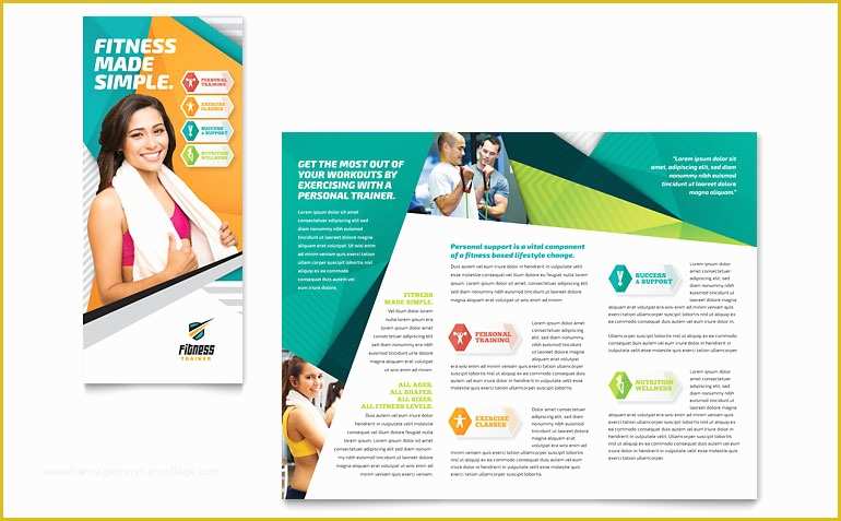 Free Fitness Flyer Template Publisher Of Fitness Trainer Brochure Template Word &amp; Publisher