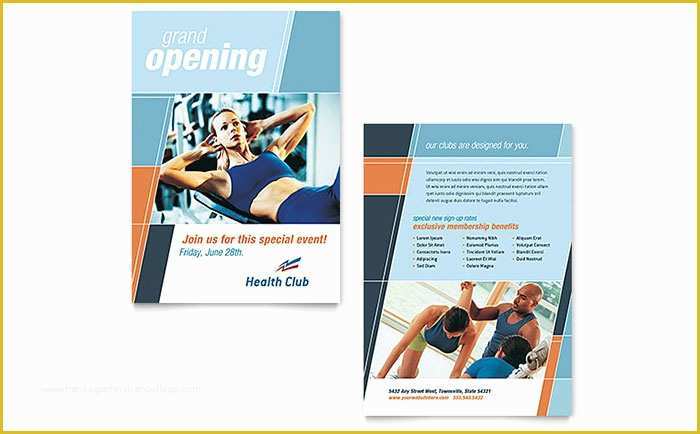 Free Fitness Flyer Template Publisher Of Health & Fitness Gym Announcement Template Design