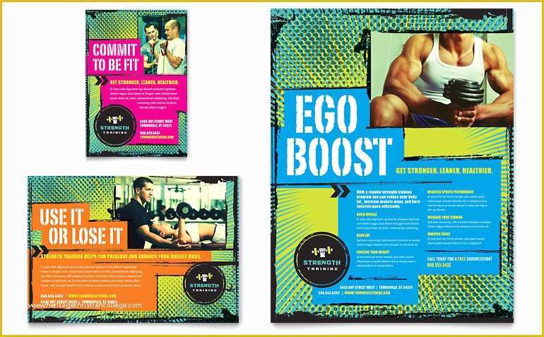 Free Fitness Flyer Template Publisher Of Strength Training Flyer &amp; Ad Template Word &amp; Publisher