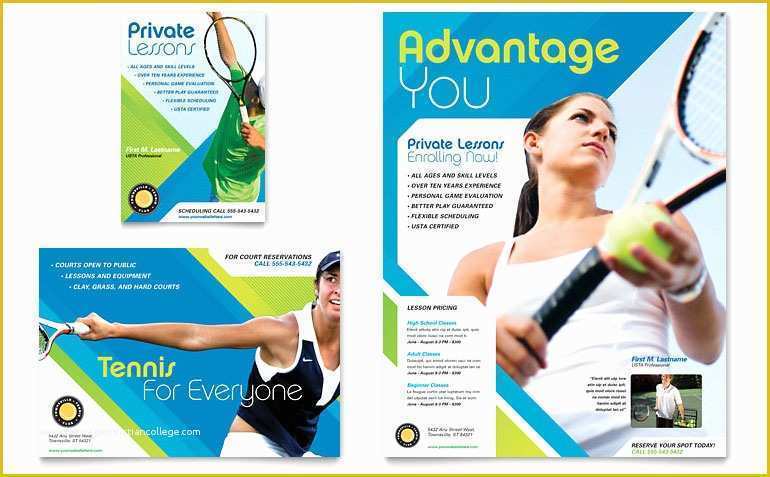 Free Fitness Flyer Template Publisher Of Tennis Club & Camp Flyer & Ad Template Word & Publisher